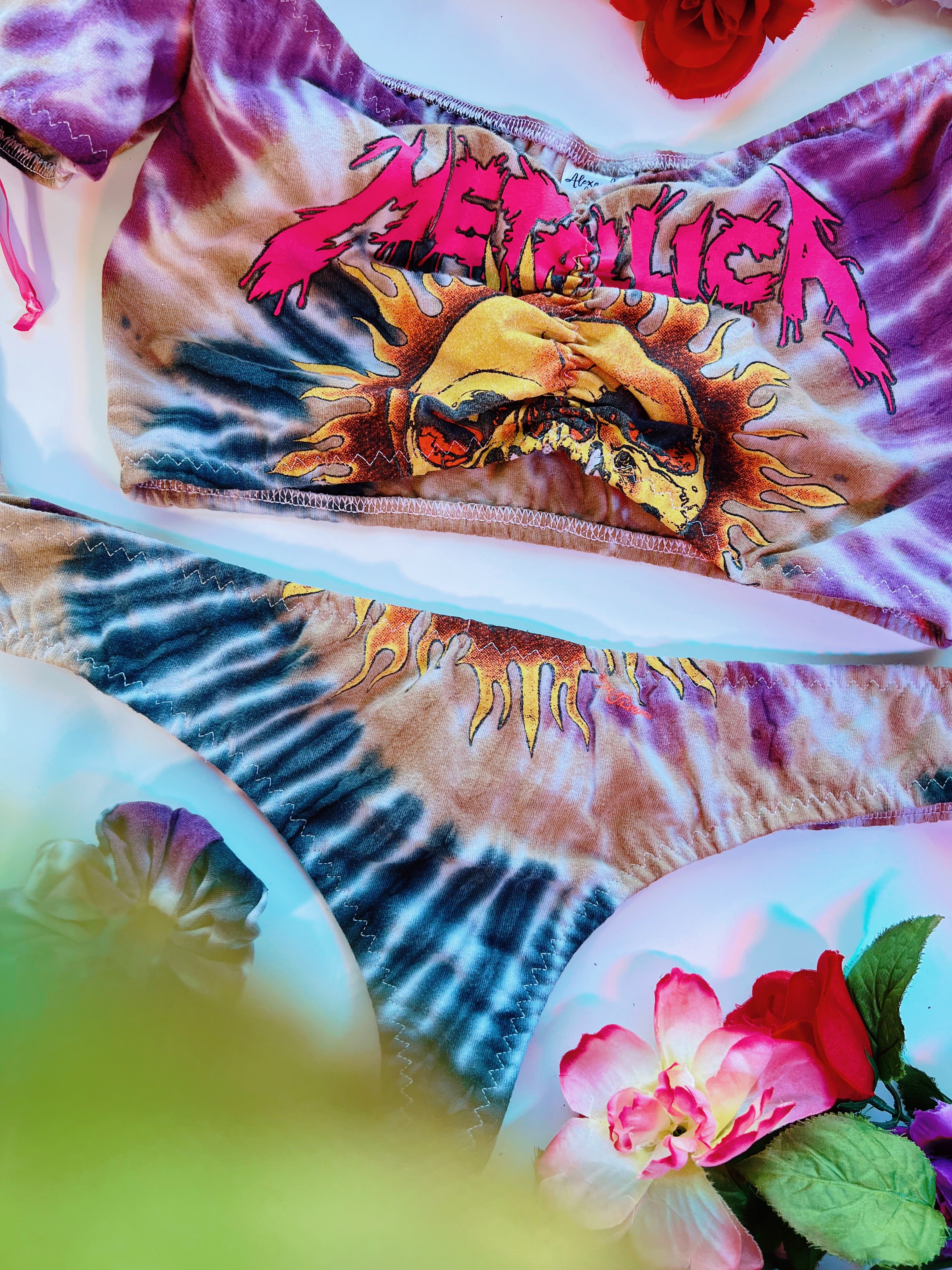 Alexandrea Anissa Metallica T-Shirt Lingerie Set